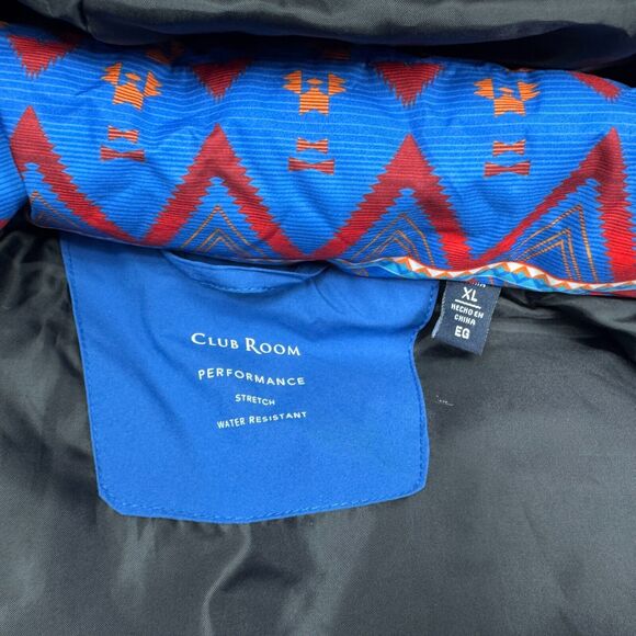 Club Room Mens Stretch Hooded Water-Resistant Puffer Jacket Blue XL - Picture 5 of 6